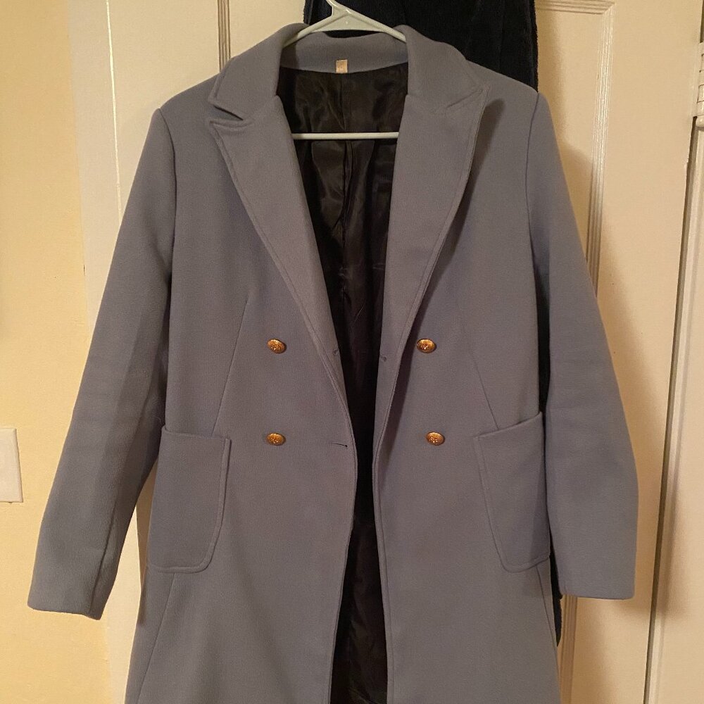 Baby Blue Winter Overcoat